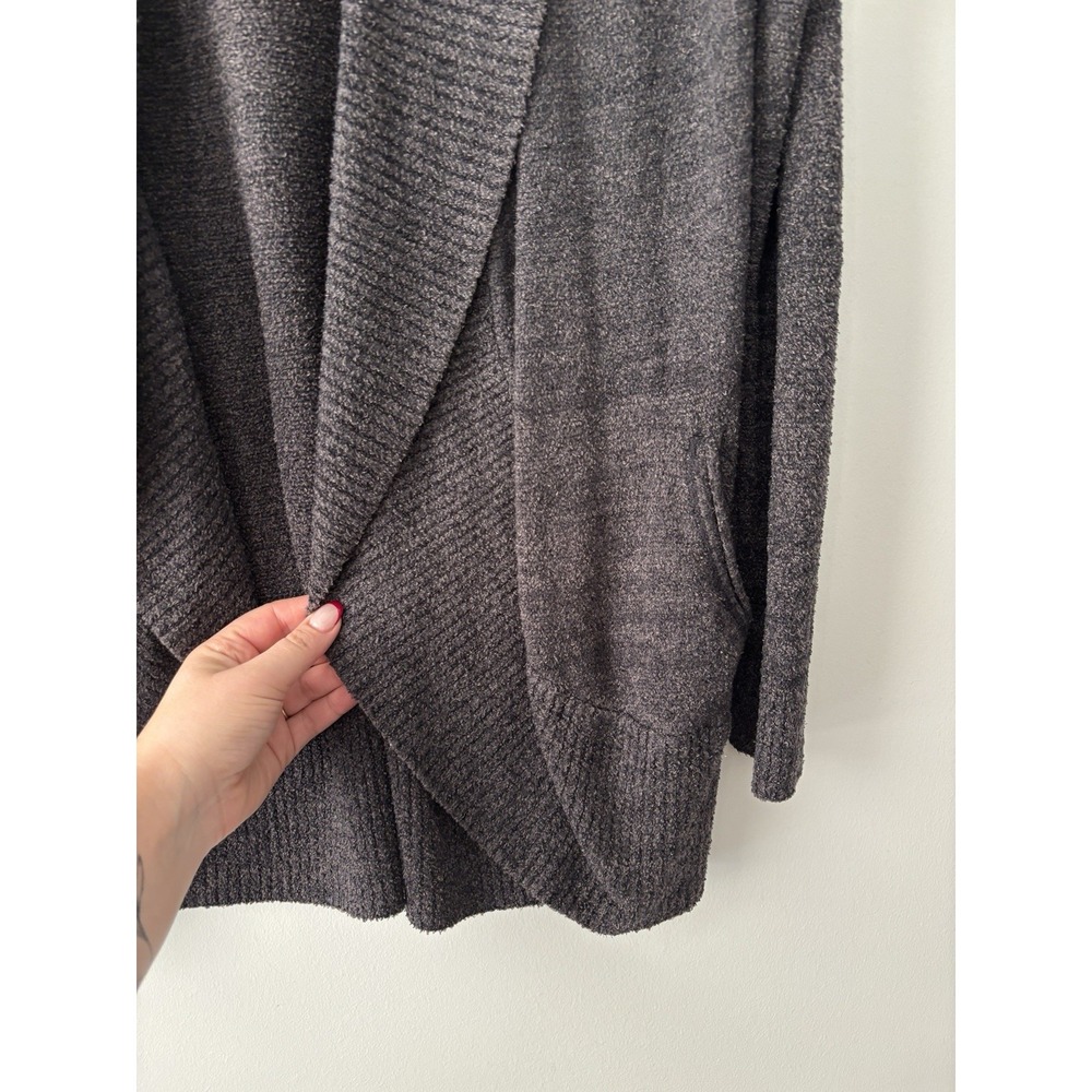 Barefoot Dreams Women's Sweater Cozychic Lite Circle Cardi‎ Wrap Grey Brown Sz M - Picture 4 of 10